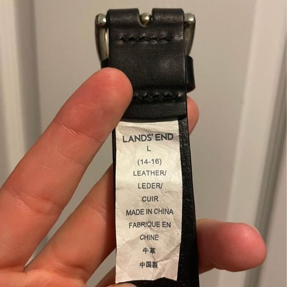 Black Leather Belt Women's - Picture 2 of 4